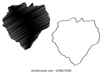 Addis Ababa Region (Federal Democratic Republic of Ethiopia, Horn of Africa, Regions and chartered cities of Ethiopia) map vector illustration, scribble sketch Addis Abeba Regional State map