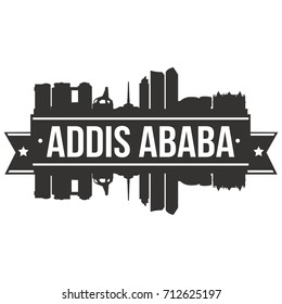 Addis Ababa Skyline Silhouette City Vector Design Art