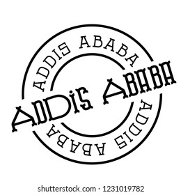 addis ababa stamp on white background. Sign, label, sticker.