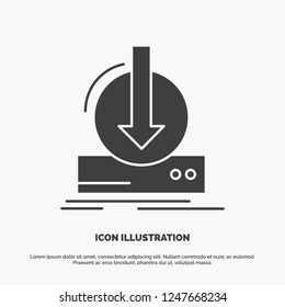 Addition, content, dlc, download, game Icon. glyph vector gray symbol for UI and UX, website or mobile application