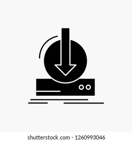 Addition, content, dlc, download, game Glyph Icon. Vector isolated illustration