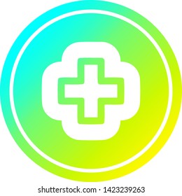 adición con el icono circular de acabado de gradiente fresco con el acabado de gradiente fresco