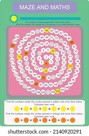 Addition exercises for primary and secondary school.
