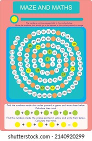 Addition exercises for primary and secondary school.