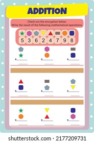 Addition exercises for primary and secondary school.