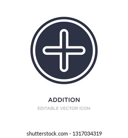 addition icon on white background. Simple element illustration from Signs concept. addition icon symbol design.