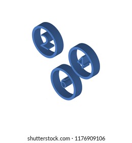 Addition isometric left top view 3D icon