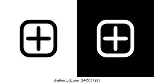 Conjunto de iconos de adición y Nueva página. Sumando símbolos de Botón y documentos adicionales.
