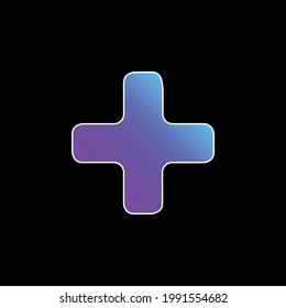 Addition Plus Sign blue gradient vector icon