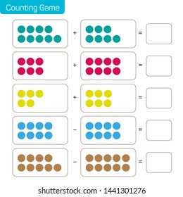 Addition and subtraction - Counting Game IQ TEST