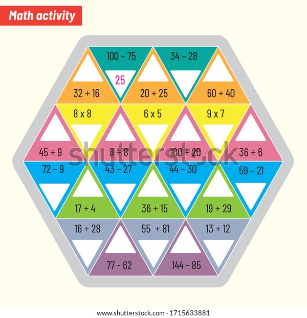 addition subtraction multiplication division math operations stock vector royalty free 1715633881