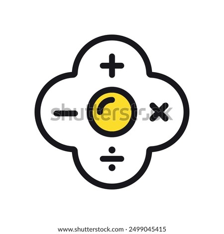 addition, subtraction, multiplication, division symbols. four operation symbols in mathematics. math symbols for the world of education