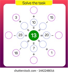 Addition and subtraction - Solve the task Vector