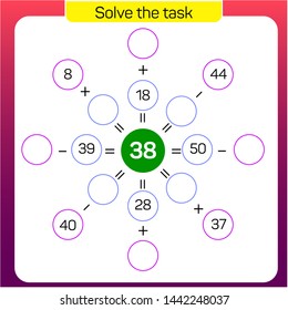 Addition and subtraction - Solve the task Vector