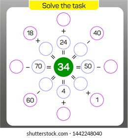Addition and subtraction - Solve the task Vector