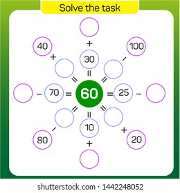 Addition and subtraction - Solve the task Vector