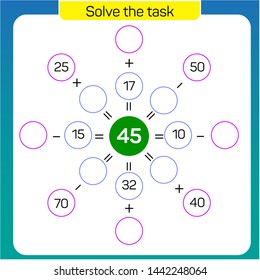 Addition and subtraction - Solve the task Vector