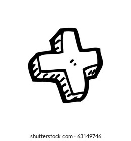 addition symbol cartoon