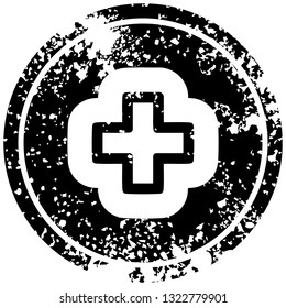 addition symbol distressed icon symbol