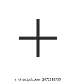 Addition symbol, linear style icon. addition in mathematics. Editable stroke width.