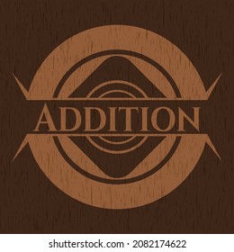 Addition wood signboards. Vector Illustration. 
