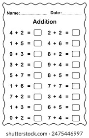 Addition worksheets for children, Educational children addition homework activities for kids. calculation educational worksheet for children