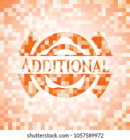 Additional abstract orange mosaic emblem