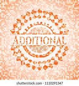 Additional abstract orange mosaic emblem