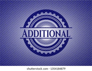 Additional badge with denim texture