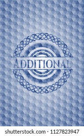 Additional blue polygonal badge.