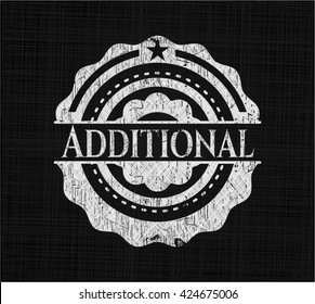 Additional chalk emblem written on a blackboard