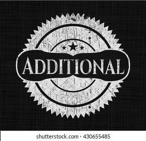 Additional chalk emblem written on a blackboard