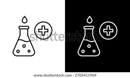 Additional Chemicals White Icon Set Design