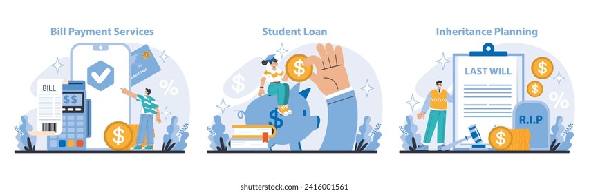 Additional and convenient banking services set. Streamlining bill payments, supporting student finances, and simplifying inheritance affairs. Navigating monetary responsibilities with ease.