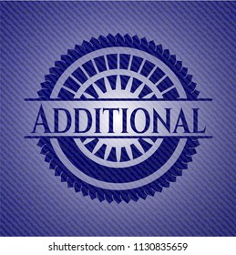 Additional emblem with denim high quality background