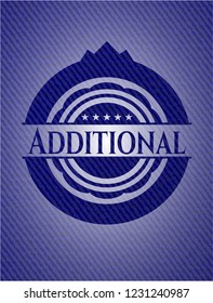 Additional emblem with denim high quality background