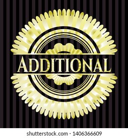 Additional gold emblem or badge. Vector Illustration. Detailed.