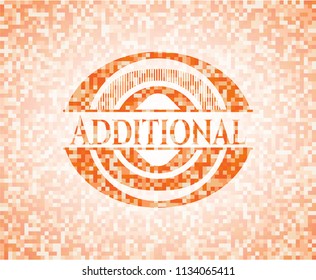 Additional orange mosaic emblem with background