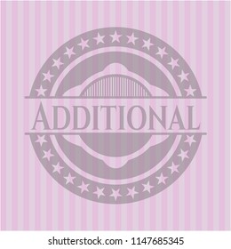 Additional pink emblem. Retro