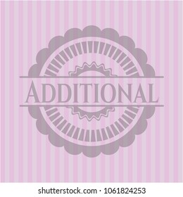  Additional pink emblem. Vintage.