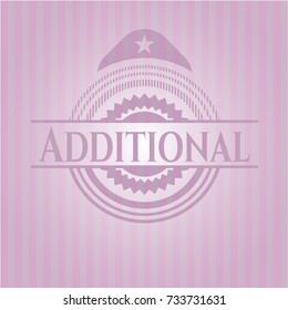 Additional pink emblem. Vintage.