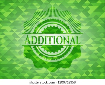 Additional realistic green mosaic emblem