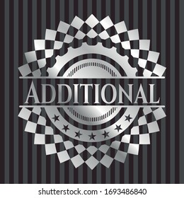 Additional silvery emblem or badge. Vector Illustration. Mosaic.
