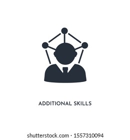 additional skills icon. simple element illustration. isolated trendy filled additional skills icon on white background. can be used for web, mobile, ui.