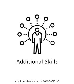 Additional Skills Vector Line Icon