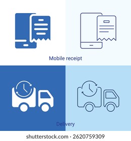Additional titles can also be applied to icons, statement, invoice , fee, check, coupon, currency, carriage, conveyance, transportation icons