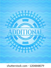Additional water wave concept emblem background.