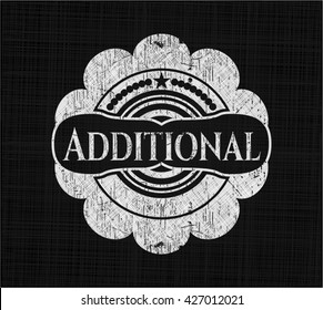 Additional written with chalkboard texture