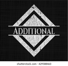 Additional written on a blackboard