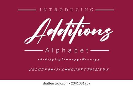Additions Signature Font Calligraphy Logotype Script Font Type Font lettering handwritten